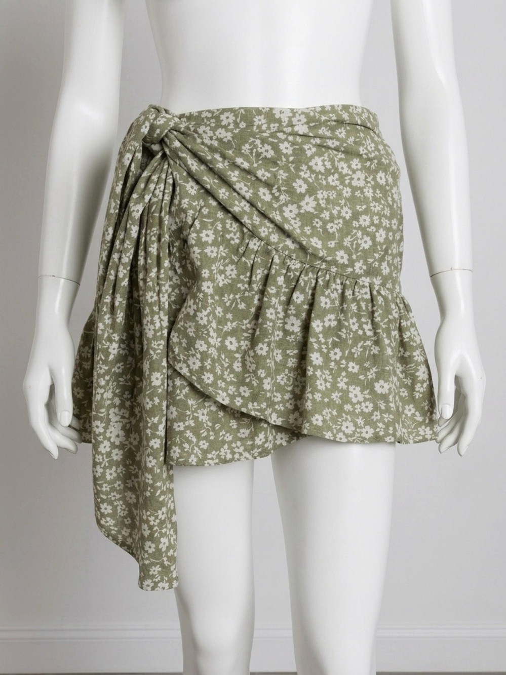 Revolve Eberjey Pear Garden Domi Cotton Wrap Mini Skirt